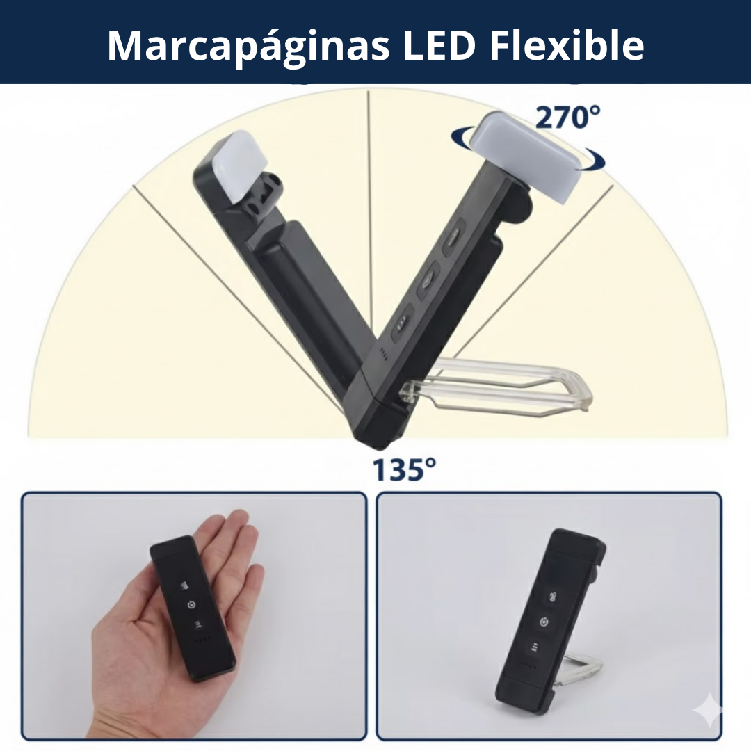 Marcapáginas LED Pro: Luz de Lectura Recargable